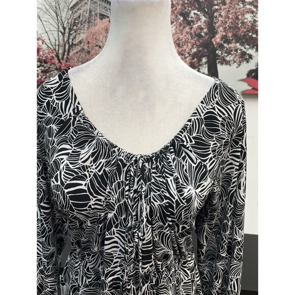 Avenue Women’s Top Blouse Plus Size 18/20  Geometric Scoop Neck Elastic Waist - Picture 11 of 15